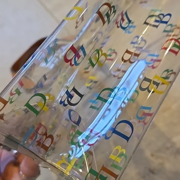 Dooney & Bourke Multi-Colored Signature Mini Clear Vinyl Lunch Bag/Tote - Picture 3 of 9
